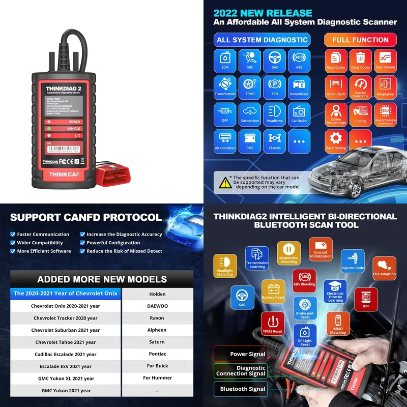 Car Diagnostic Tool - 씽크다이아그 2 진단 도구 OBD2 자동차