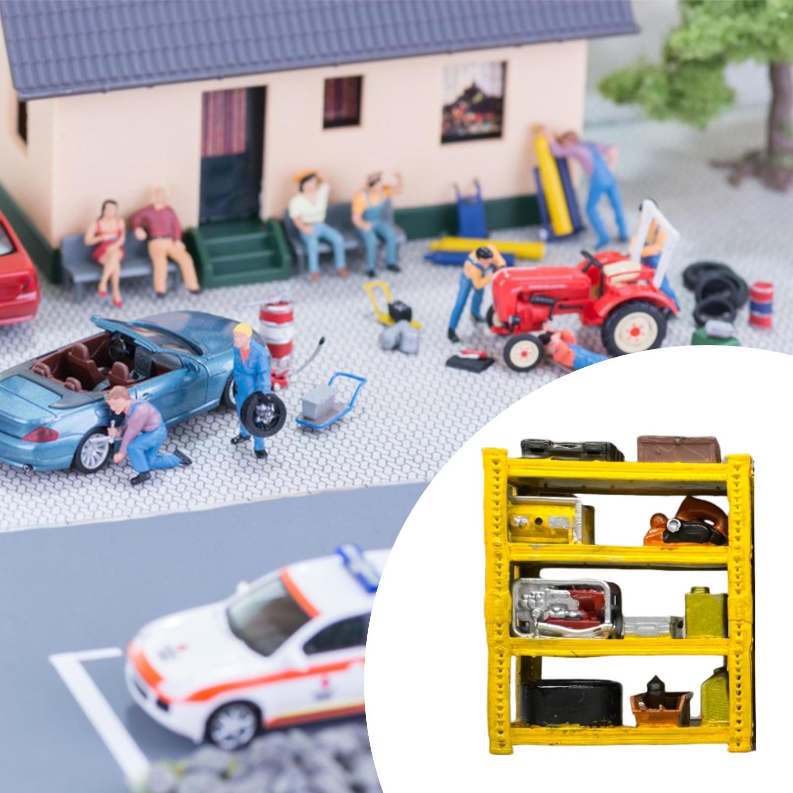 Auto Repair Shop Layout - 1/64 모형 자동차 수리점 랙 컬렉션