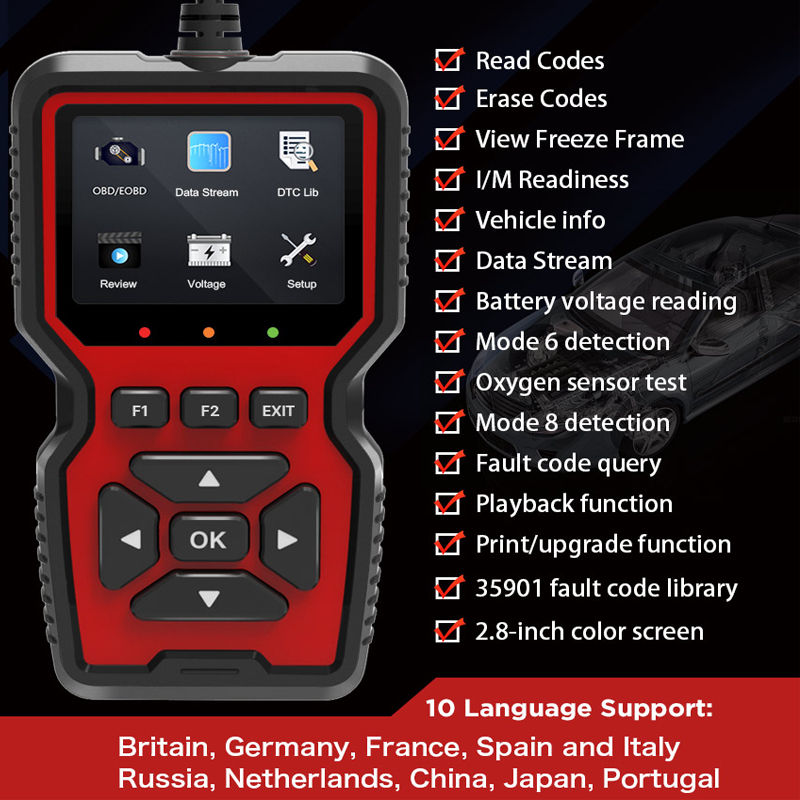 V519 OBDII 코드 리더 자동차 진단 스캔 도구  - Car Diagnostic Tool 리뷰 및 가격