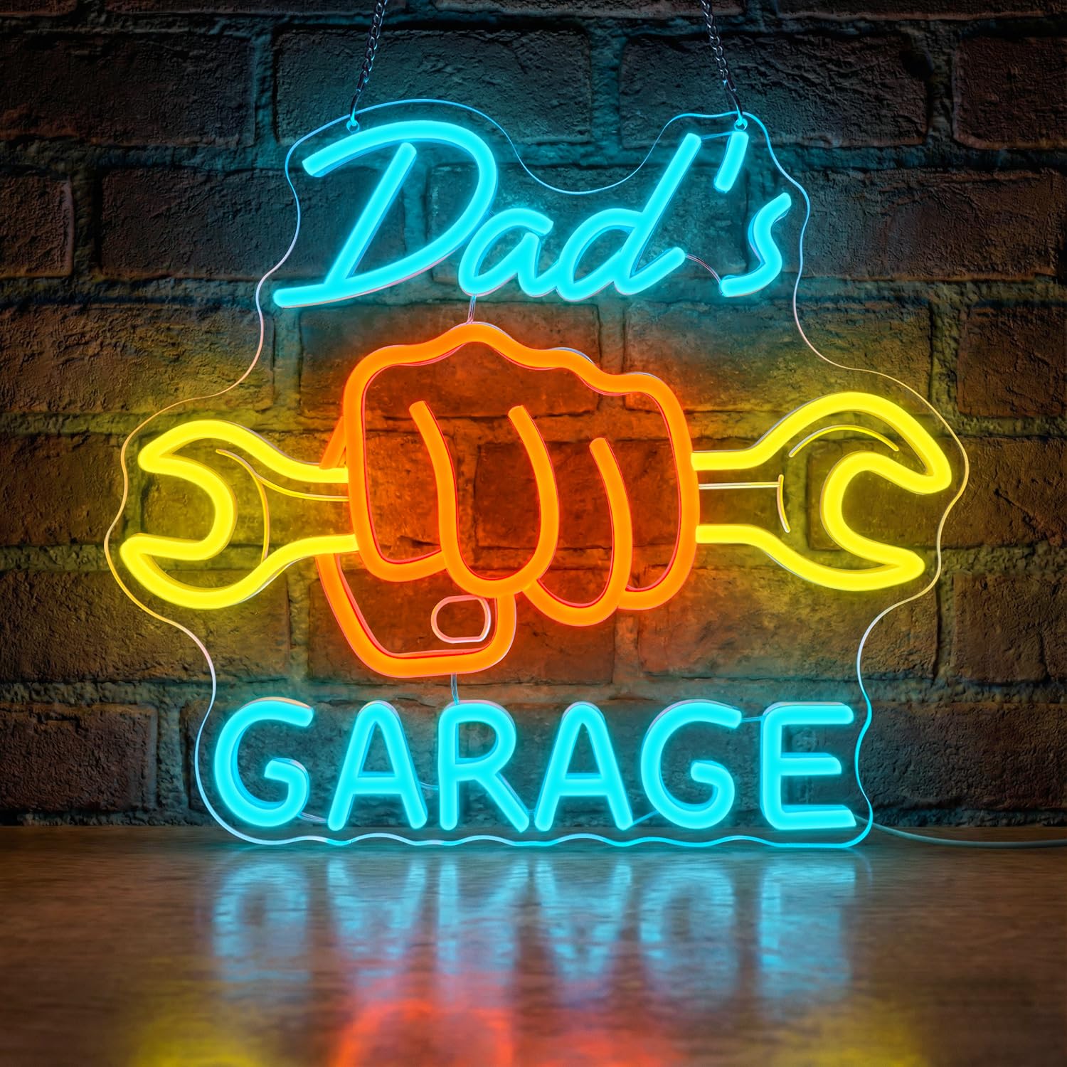 아빠의 차고 네온사인 벽 장식용, 밝기 조절 가능한 차 - Auto Repair Shop Design 리뷰 및 가격