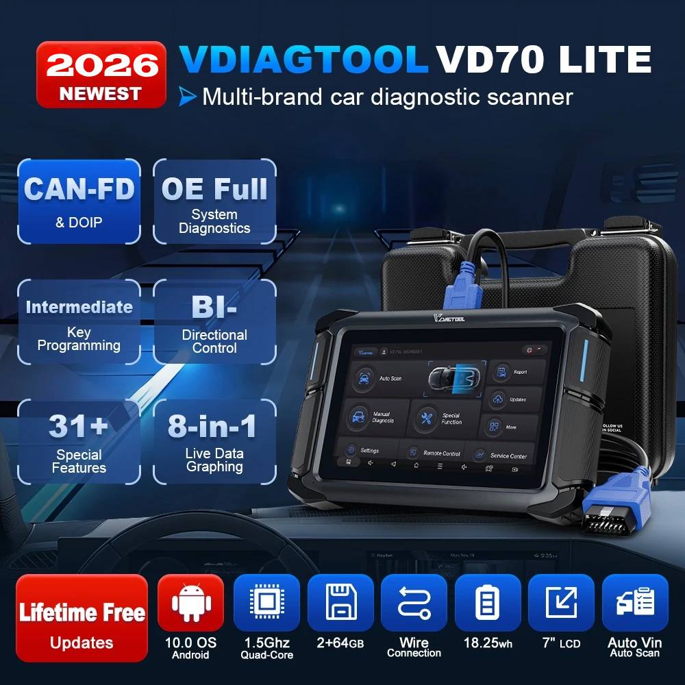 EU 스톡 VDAIGTOOL VD70 Lite 범용 자 - Car Diagnostic Tool 리뷰 및 가격