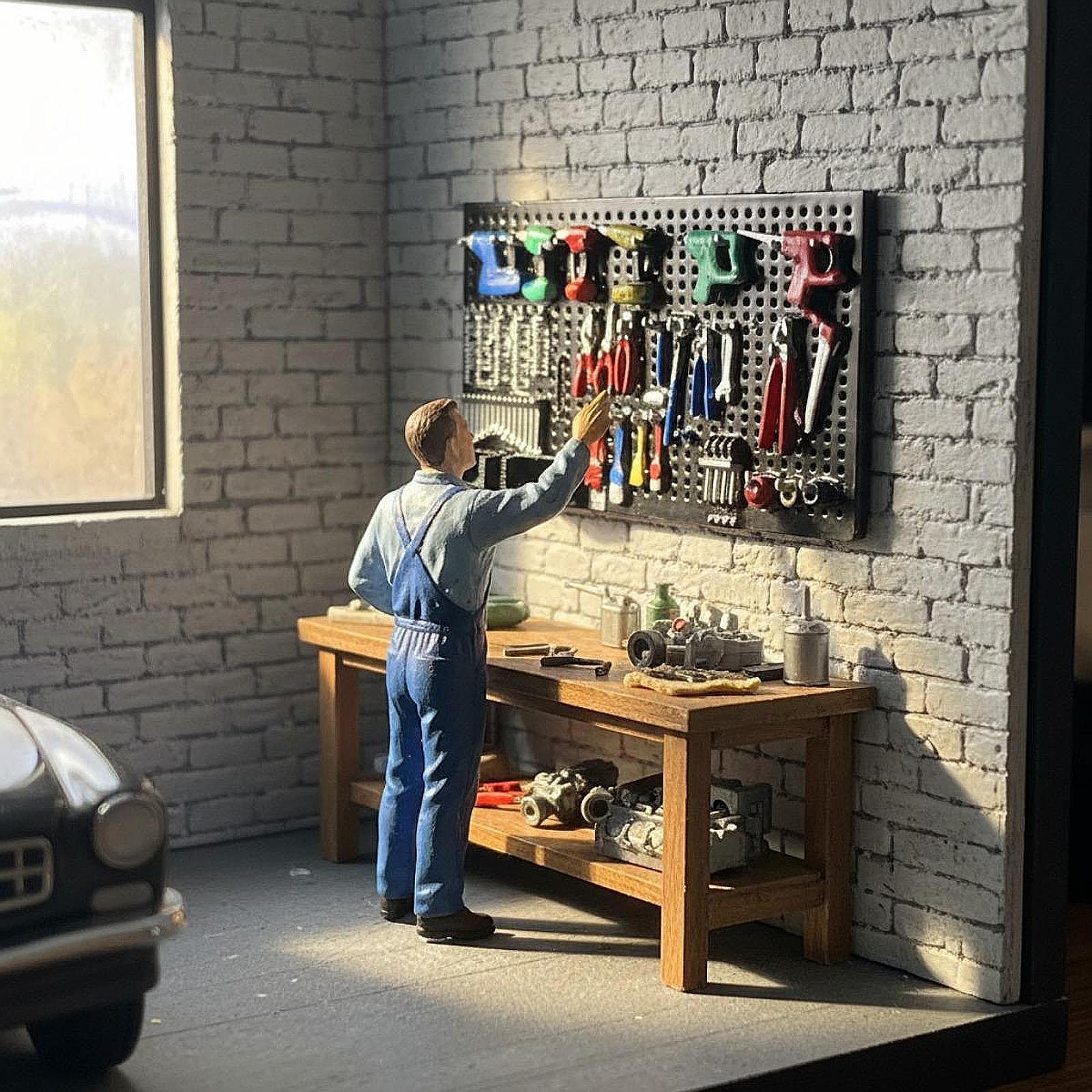 1:64 전동 드릴 페그보드 모형 장식품 자동차 정비소 - Auto Repair Shop Layout 리뷰 및 가격
