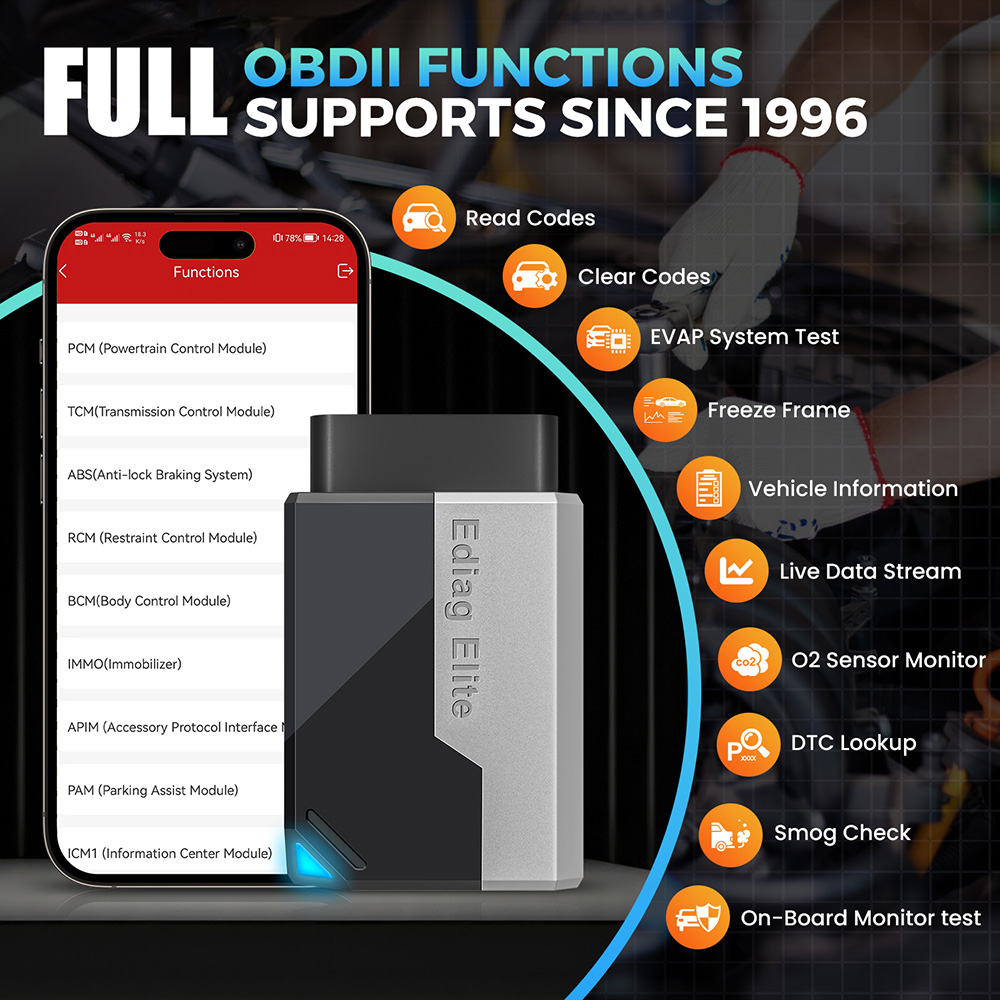 핫세일즈 킹볼렌 뉴 에디아그 엘리트 OBD2 차량용 풀 - Car Diagnostic Tool 리뷰 및 가격