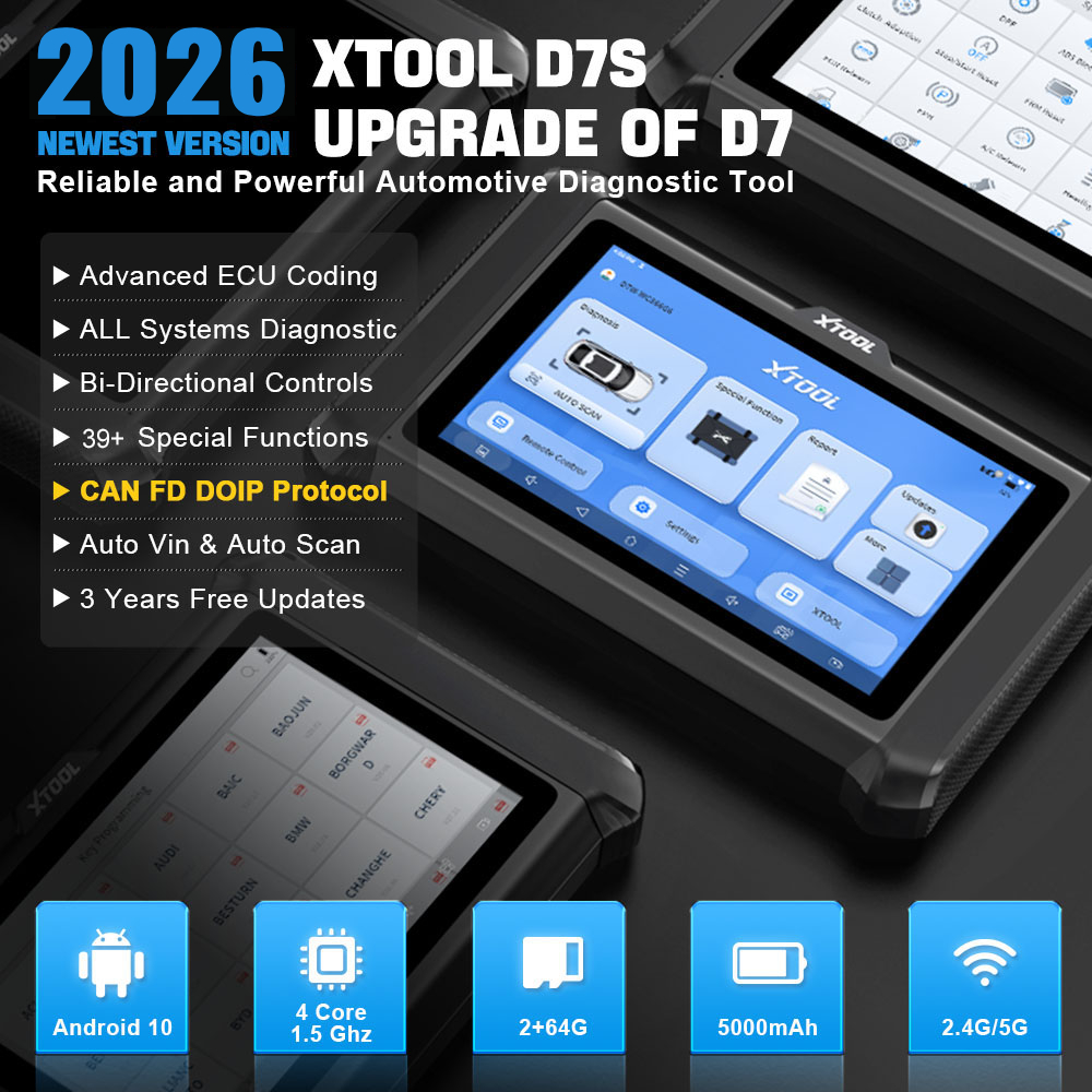 미국 창고 XTOOL D7S 자동차 ECU 코딩 양방향 - Car Diagnostic Tool 리뷰 및 가격