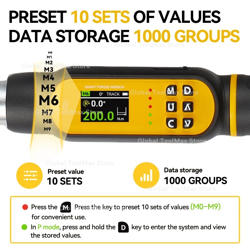 디지털 각도 토크 렌치 6개 세트 10-200N.m 1 - Torque Wrench Digital 리뷰 및 가격